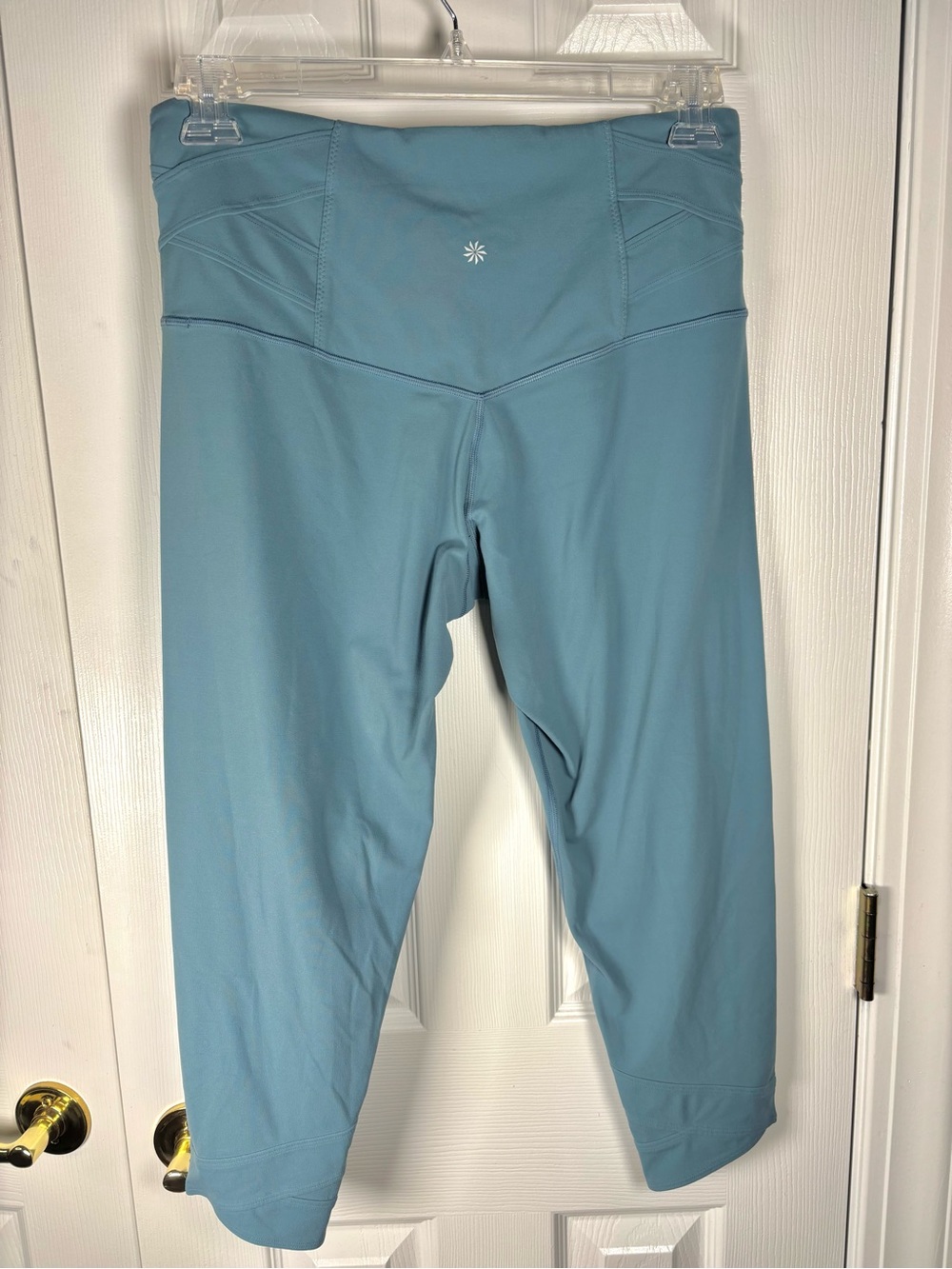 Athleta High Waisted 7/8 ELATION PRIOUETTE Workout Tights Leggings 1X Light Teal - Picture 5 of 6